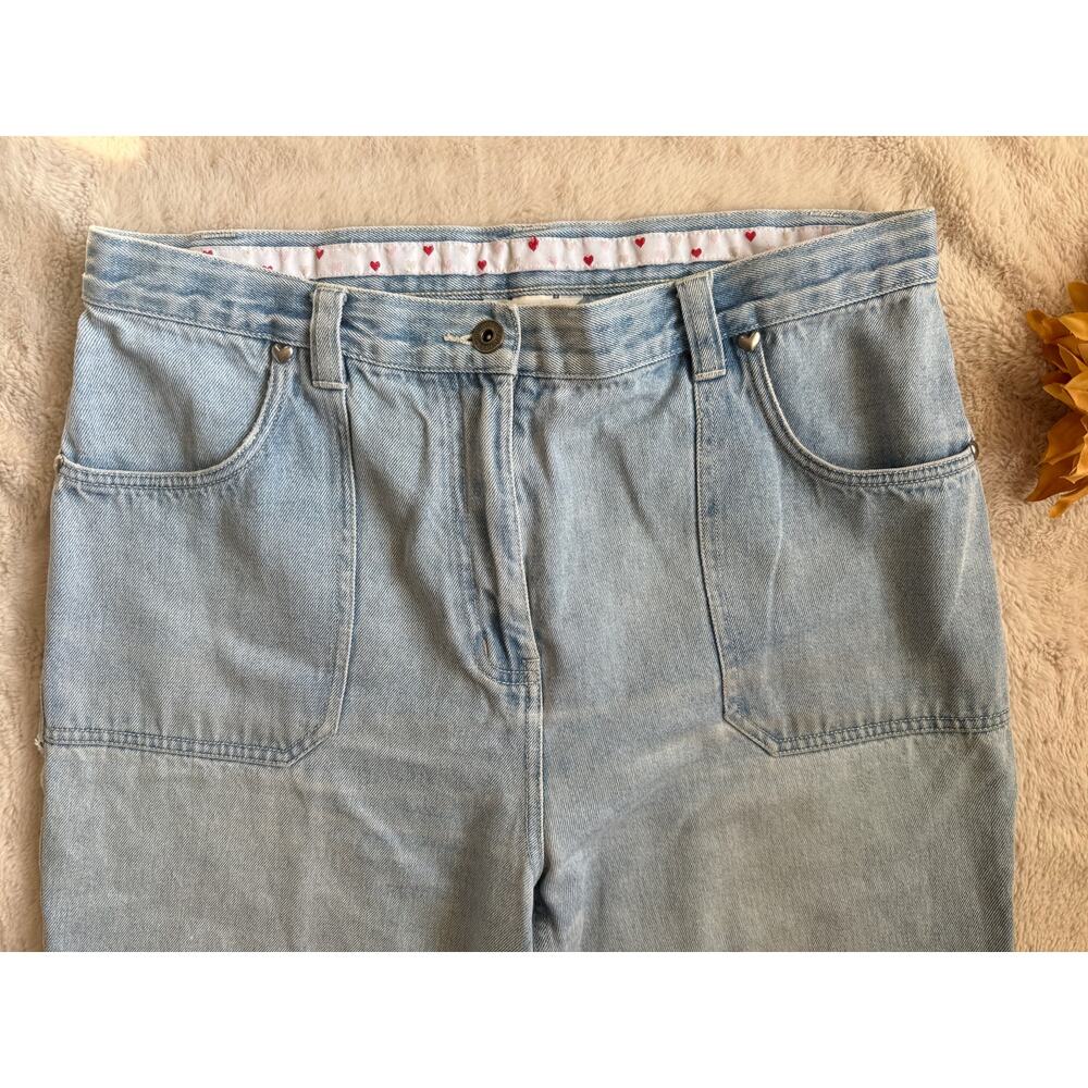 Christopher & Banks Wide Leg Crop JeansHearts Size 12 - Picture 6 of 7